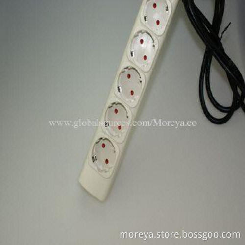 Power Strip with Five Sockets, US, American, EU, UK, German and French Standards